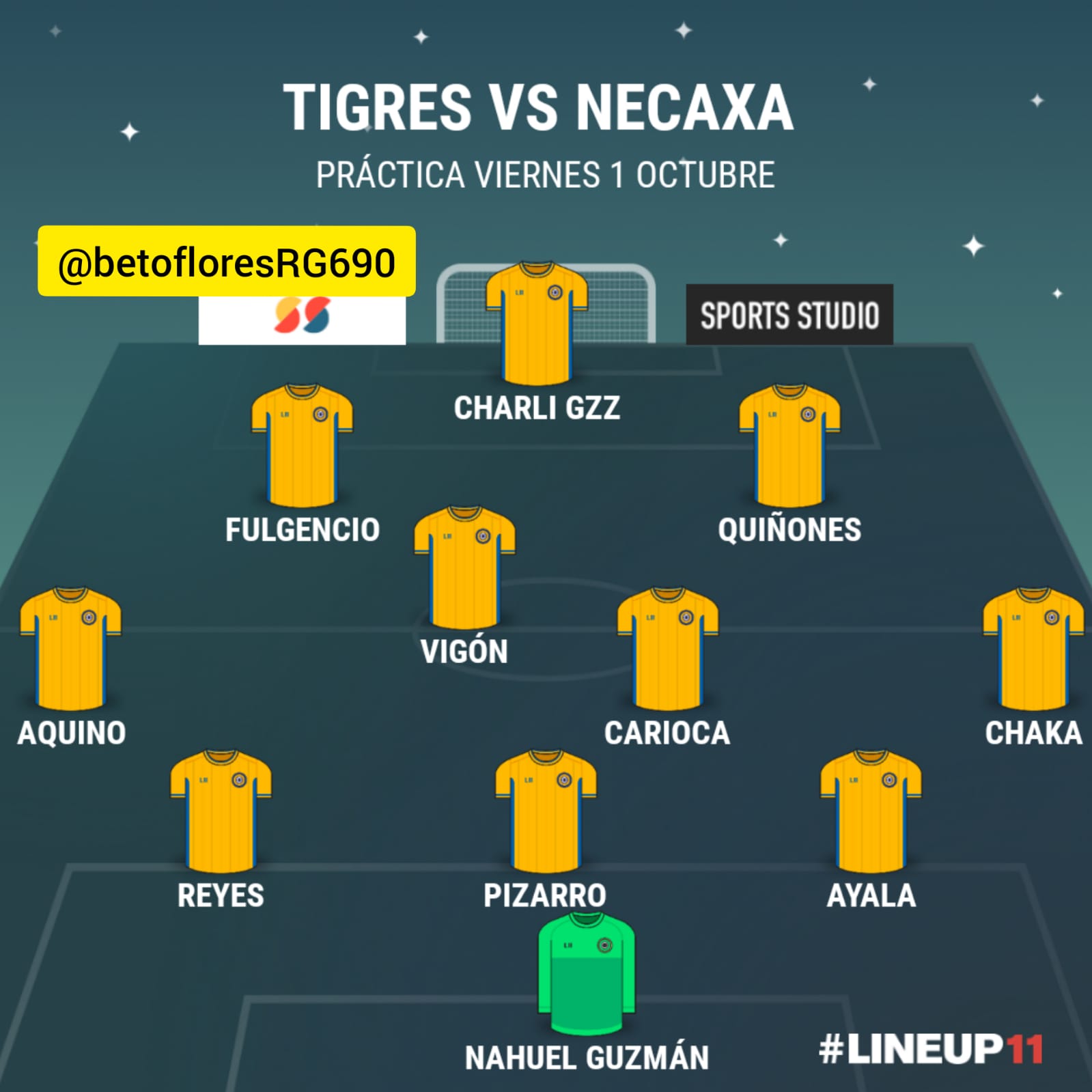 'Piojo' repetirá once; Gignac suplente