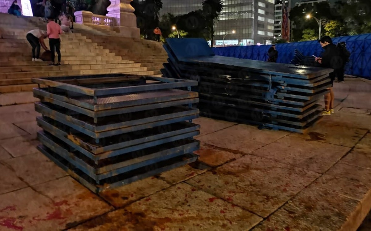 ¡Después de dos años! Quitan las vallas del Ángel de la Independencia