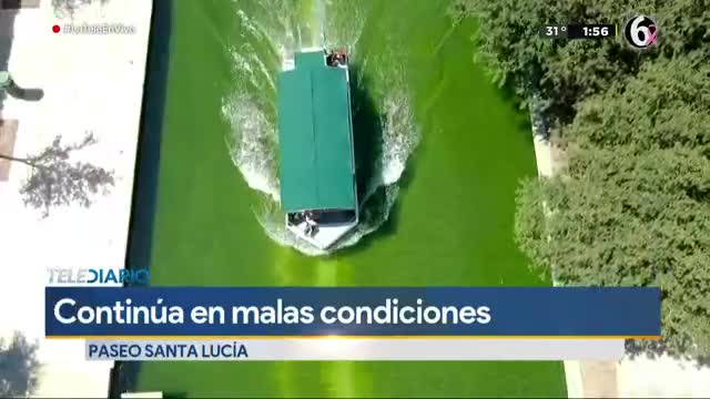 Paseo Santa Lucía continúa con aspecto verdoso y mal olor 