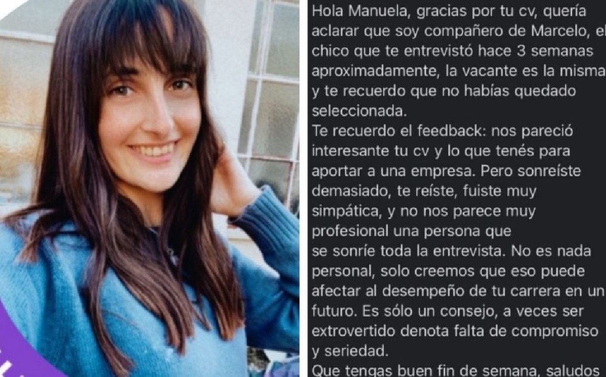 Rechazan a joven en el trabajo por "sonreír mucho" en la entrevista: "fuiste muy simpática"