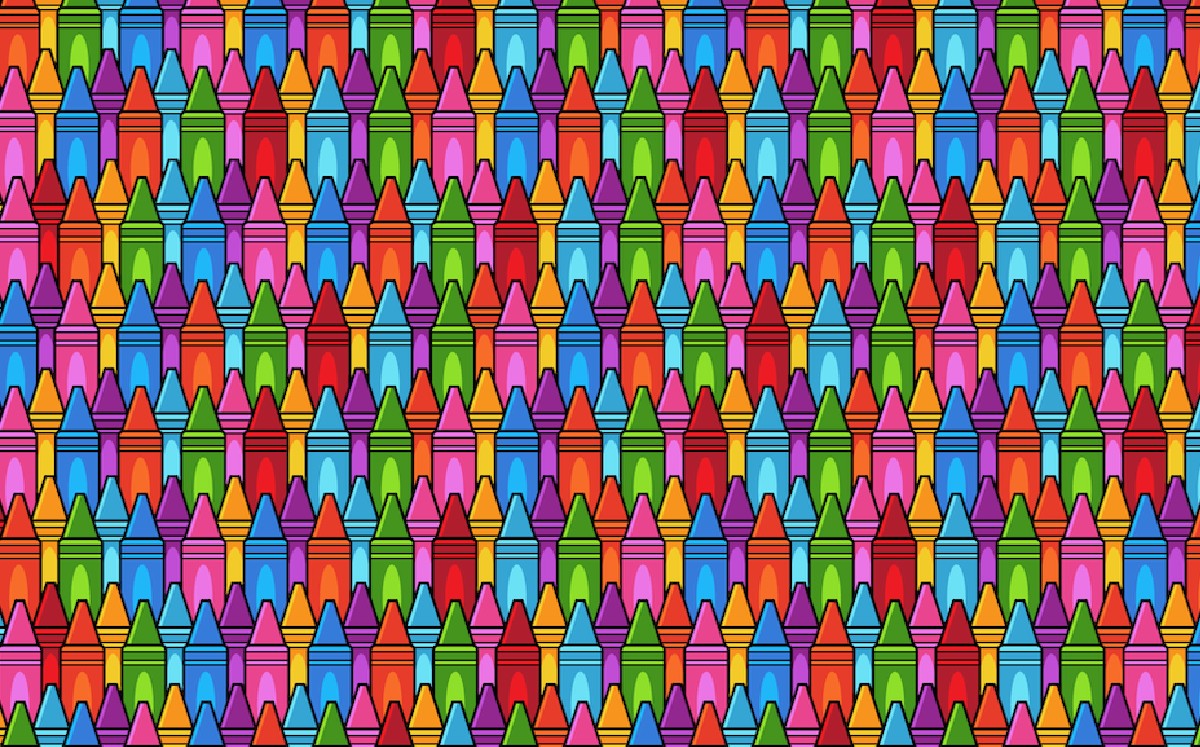 ¿Podrás? Encuentra 3 colores de madera entre las crayolas