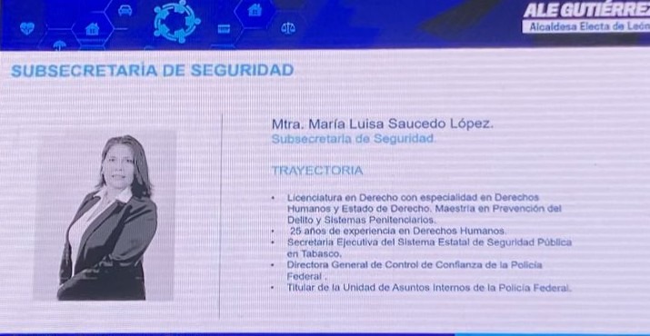 Llega una Mujer como Subsecretaria de Seguridad a León; es Luisa Saucedo