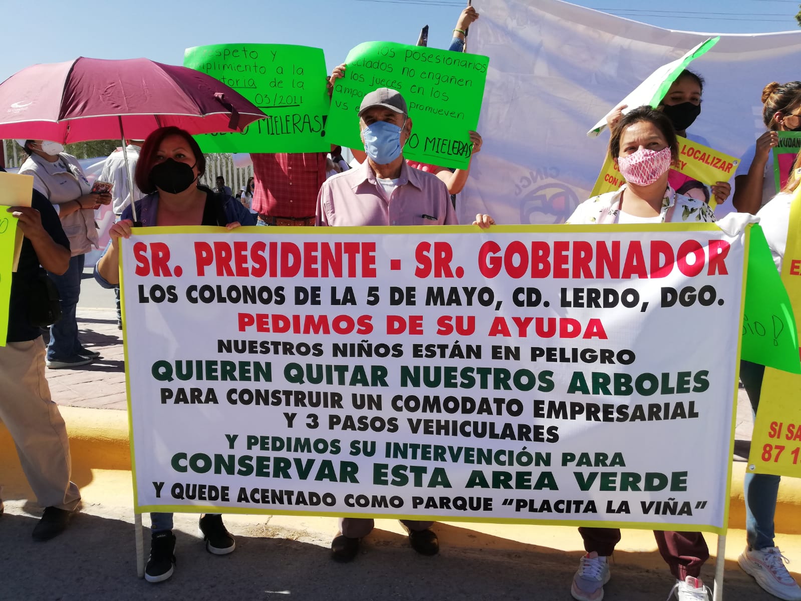 Vecinos de colonia 5 de mayo piden a AMLO que IP no destruya su parque