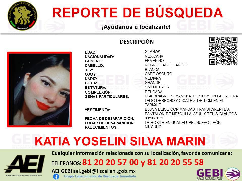 Desaparece joven de 21 años en Guadalupe