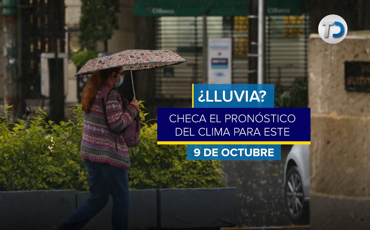 El clima para hoy 9 de octubrre en CdMx y Edomex