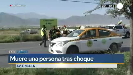 Telediario noticia Muere conductor tras impactarse contra camioneta de servicios públicos de García 