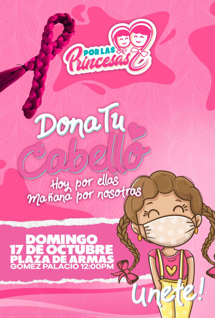 "Por las princesas" convoca a mujeres a donar su cabello para crear pelucas oncológicas