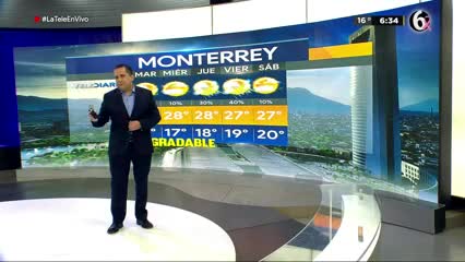 Espera Monterrey un lunes soleado y agradable con máxima de 27° 