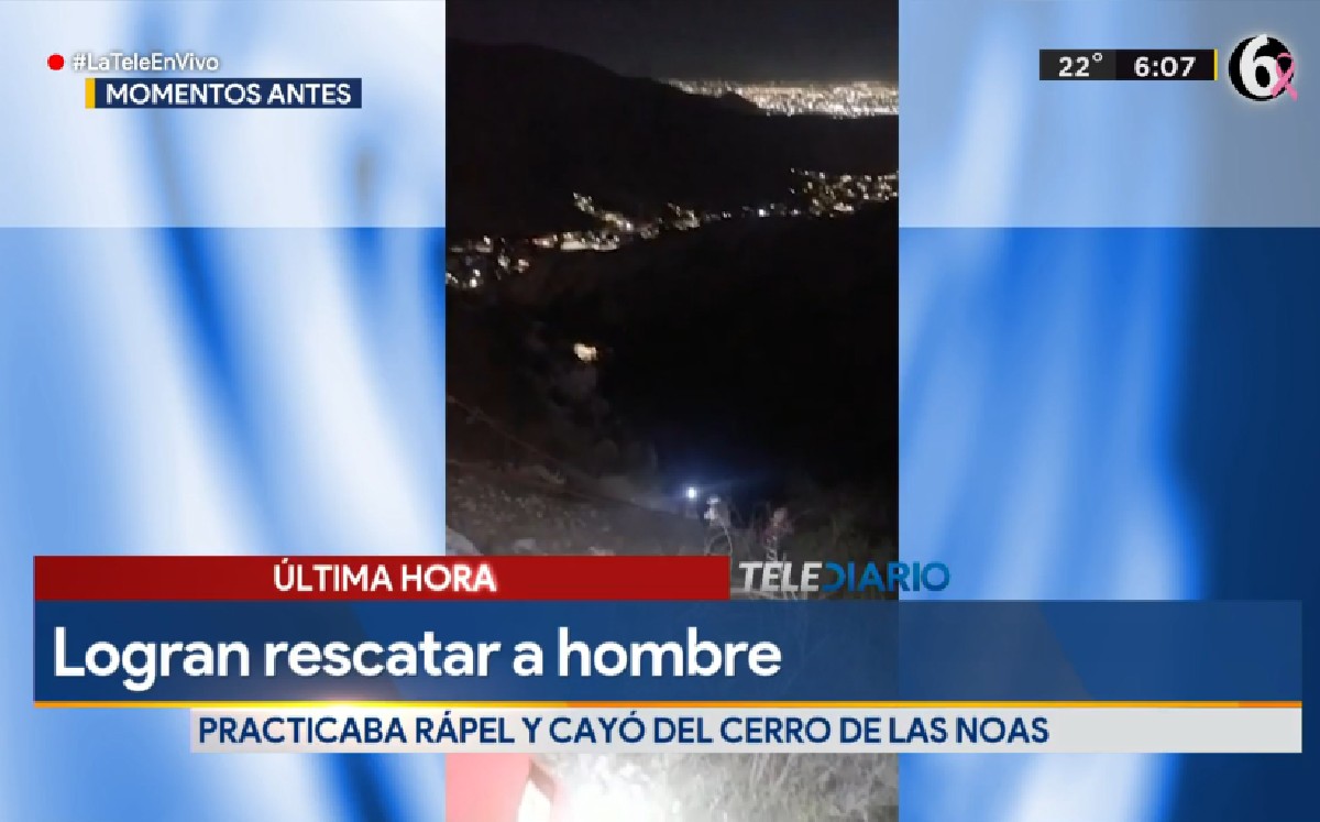 Joven cae 15 metros en el Cerro de las Noas y se fractura ambas piernas