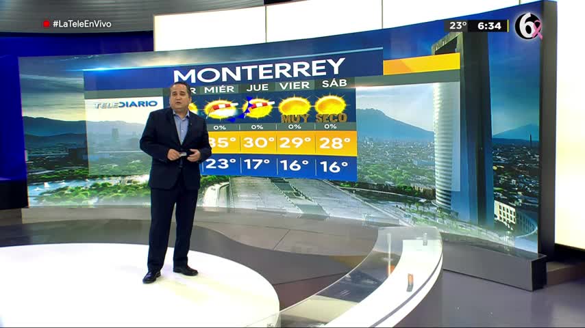 Espera Monterrey un lunes medio nublado y brumoso con máxima de 32° 