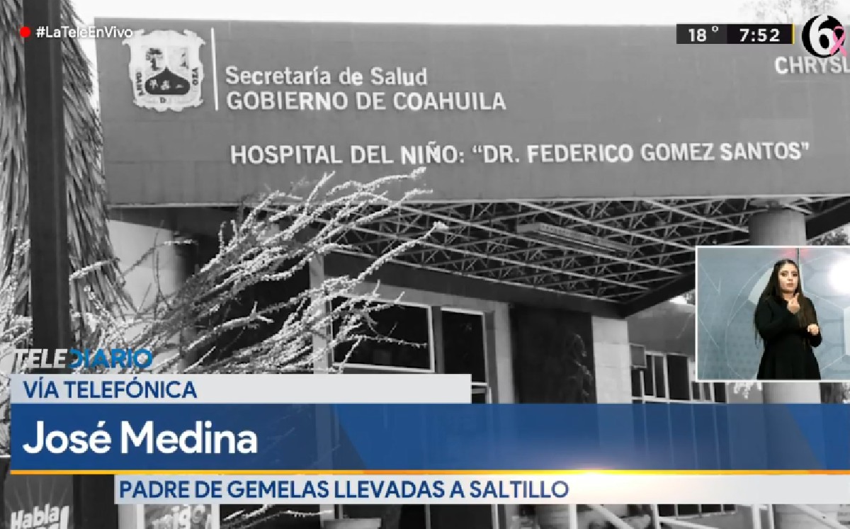 Gemelas prematuras son llevadas a Saltillo por falta de cupo en clínica 16