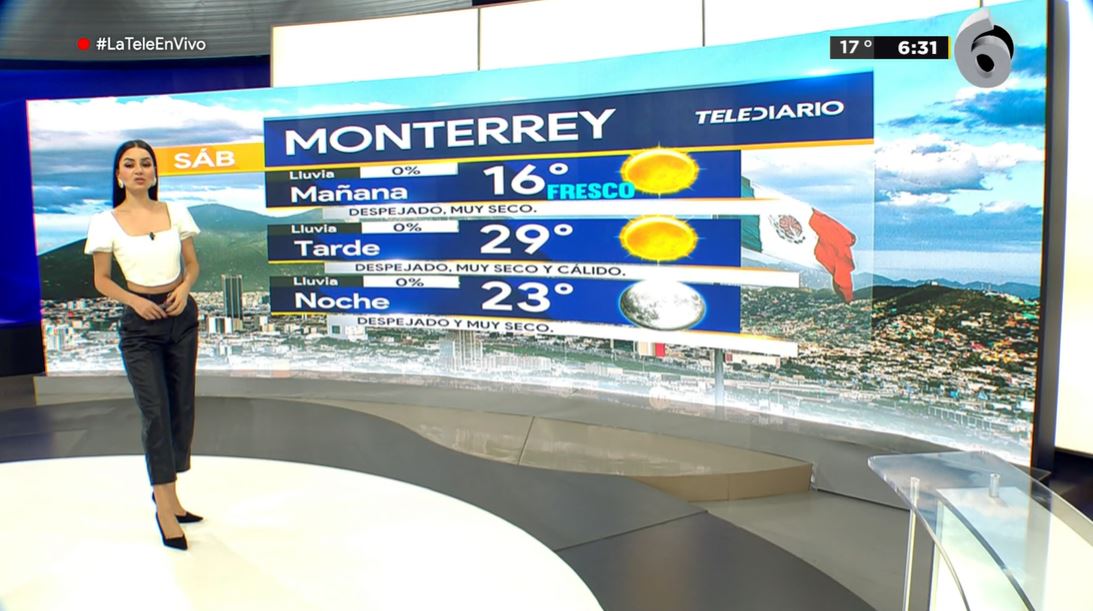 Espera Monterrey un sábado despejado, muy seco y cálido con mínima de 16° y máxima de 29° 