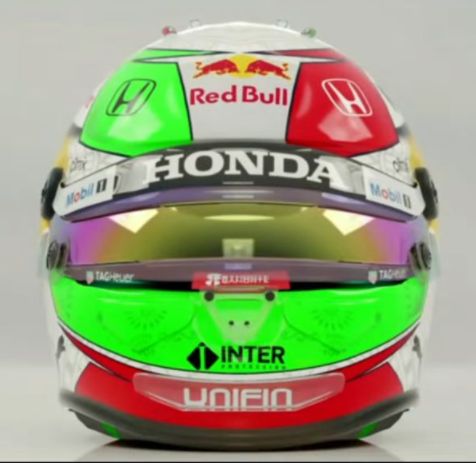 Sergio 'Checo' Pérez presentó su nuevo casco para el Gran Premio de México