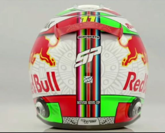 Sergio 'Checo' Pérez presentó su nuevo casco para el Gran Premio de México