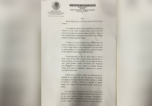 Ex líder de los Cardenales de Nuevo León recibe demanda de reconocimiento de paternidad