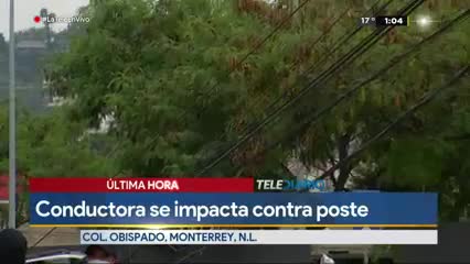 Camioneta choca contra poste en la colonia Obispado; deja a vecinos sin ...