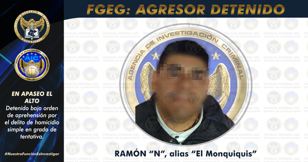 Capturan agresor que acuchilló a joven en Apaseo el Alto