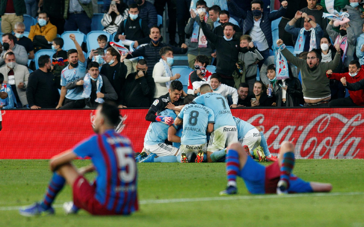 Barcelona deja ir ventaja de tres goles e igualan ante el Celta
