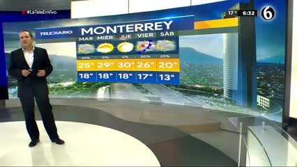 Espera Monterrey un lunes medio nublado y brumoso con máxima de 24° 