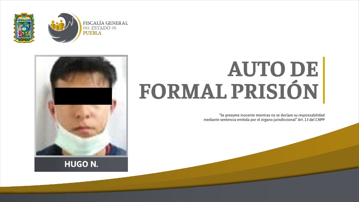 Hugo N., fue detenido el 19 de octubre de 2021 en la ciudad de Puebla. Foto: FGE Puebla.