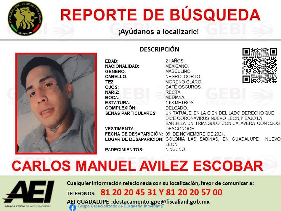 Hombre hallado sin vida en Guadalupe tenía antecedentes penales y estaba desaparecido