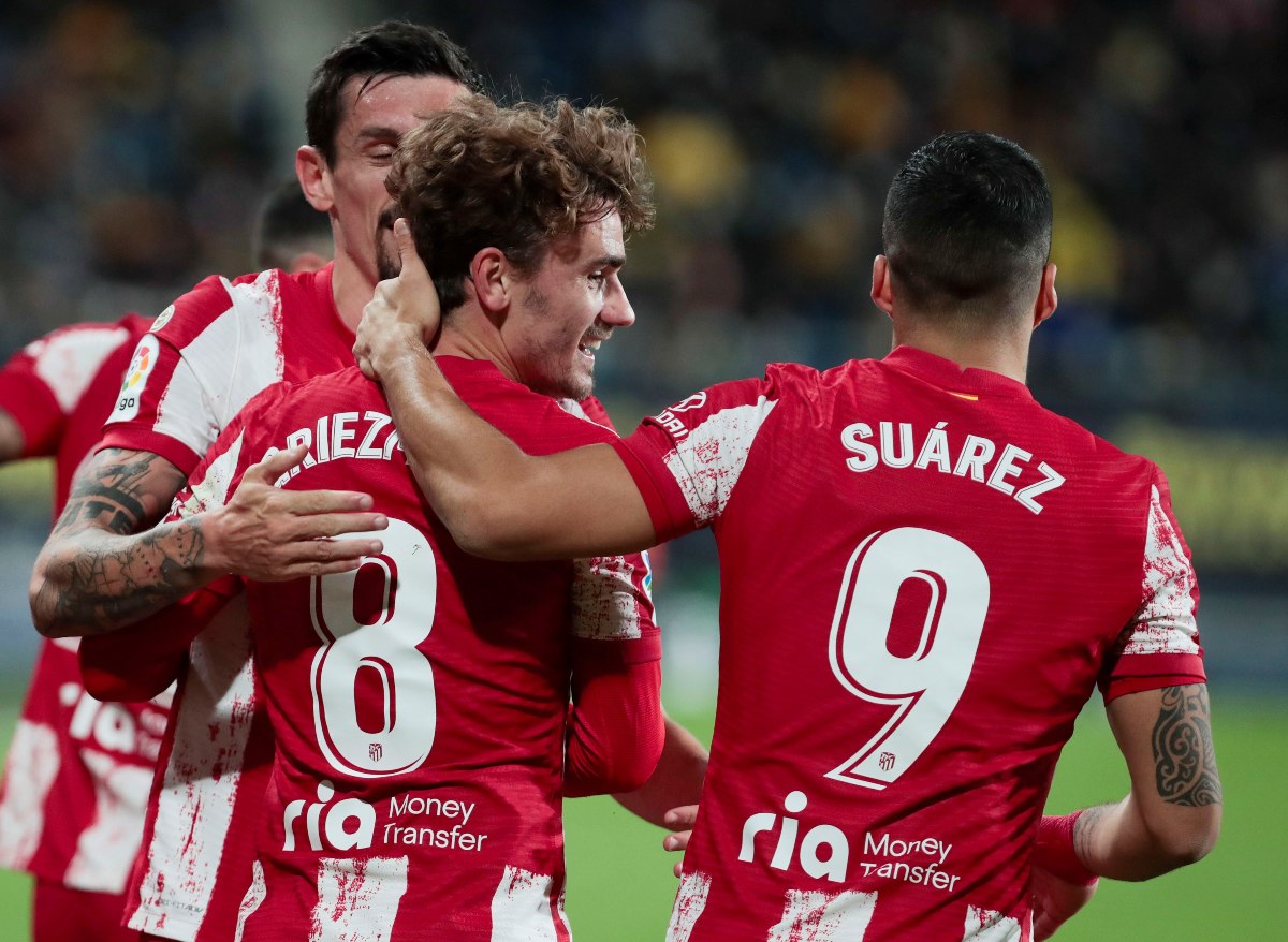 Jugadores del Atlético festejando el gol / EFE