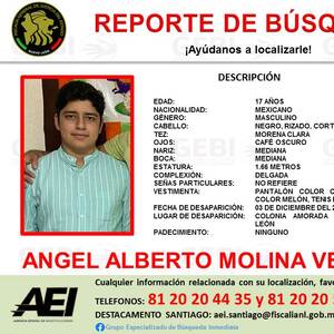 El joven fue visto por última vez en la colonia Amorada en Santiago, Nuevo León. / GEBI El joven fue visto por última vez en la colonia Amorada en Santiago, Nuevo León. / GEBI