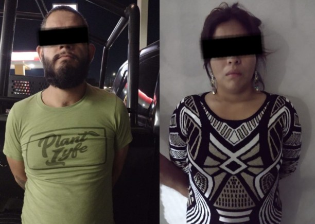 Capturan a una pareja por robar tienda de conveniencia en Guadalupe. / Cortesía