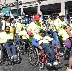 El Movimiento de Personas con Discapacidad Puebla realizó su primera marcha en la capital poblana / Melanie Torres El Movimiento de Personas con Discapacidad Puebla realizó su primera marcha en la capital poblana / Melanie Torres