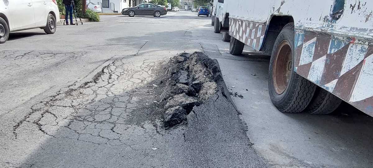 Habitantes de Guadalupe reportan pavimento en pésimas condiciones. / Leyda Estrada
