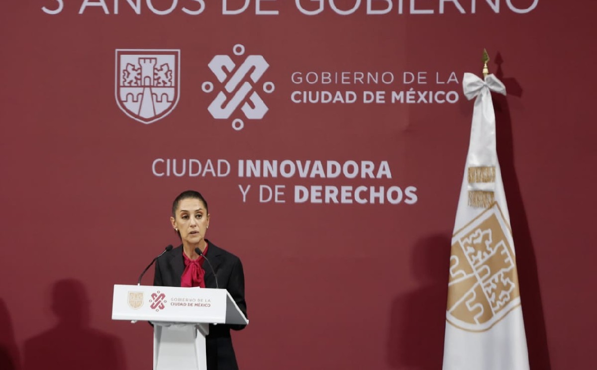 Claudia Sheinbaum, jefa de Gobierno de la Ciudad de México en su mensaje por tres años de Gobierno/ Araceli López
