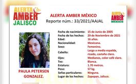 La joven fue vista por última vez en la colonia San Juan de Ocotán, en Zapopan, el lunes 29 de noviembre.