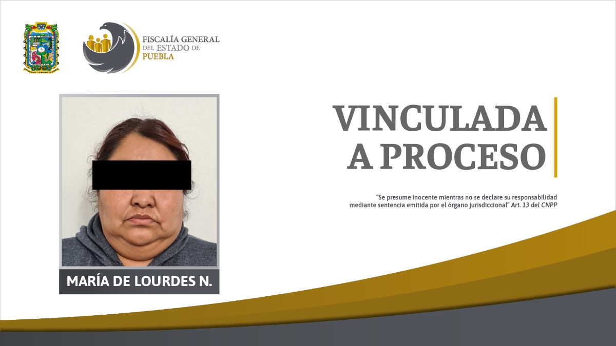 La mujer permancerá en prisión preventiva mientras dure el proceso en su contra / Fiscalía de Puebla