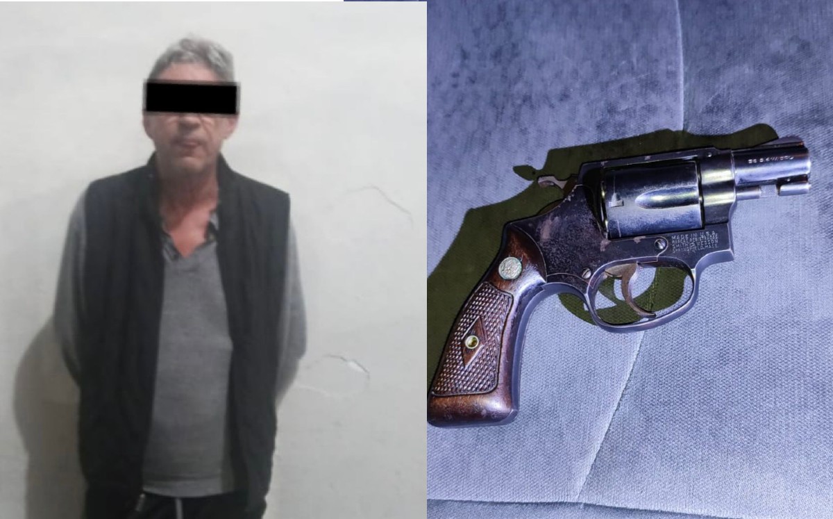 Hombre detenido luego de portar arma de fuego/ Agustín Martínez
