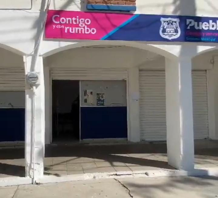 Vista externa de oficinas de Tesorería en Amalucan