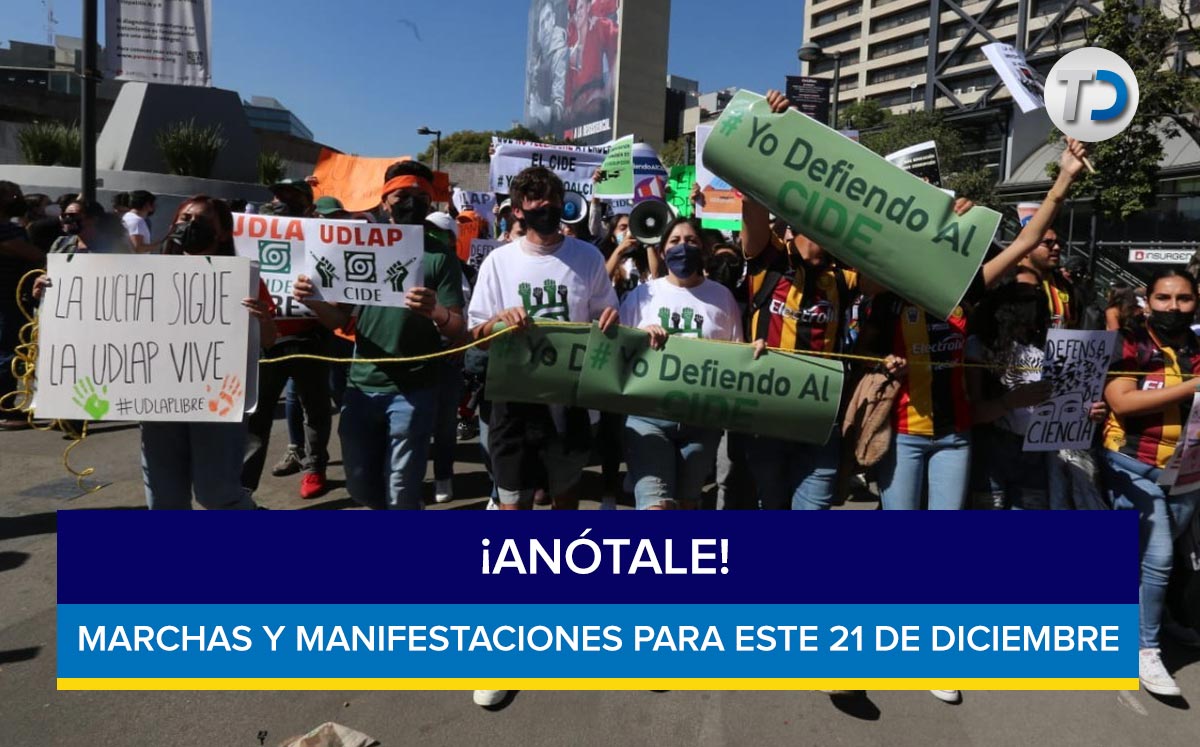 Marchas y concentraciones en la Ciudad de México 21 de diciembre/ Archivo.