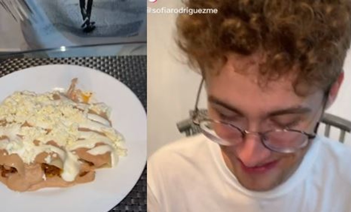 Una joven compartió que su novio italiano probó por primera vez las enfrijoladas.