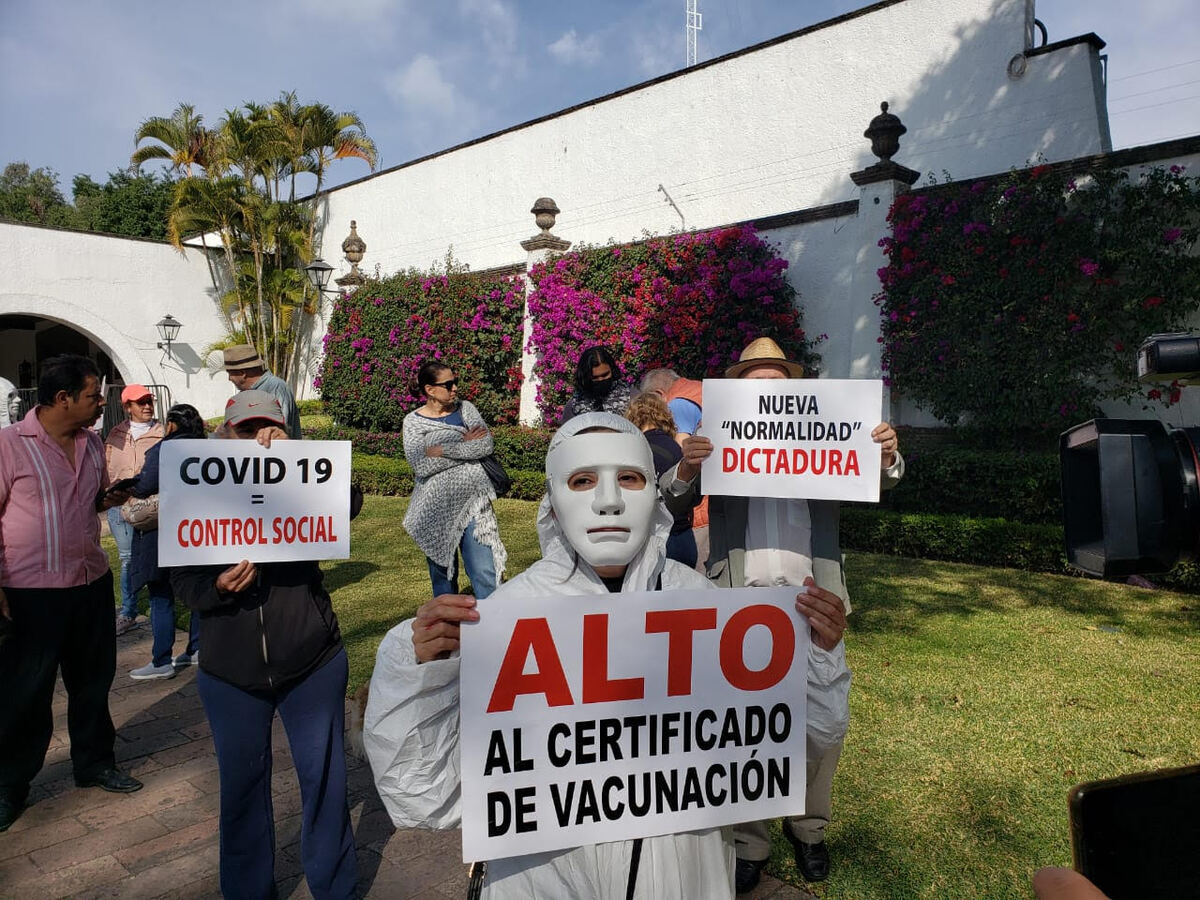 Manifestación contra certificado de vacunación obligatorio / Diana Barajas