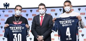Rodolfo Pizarro, Duilio Davino y Luis Romo / @Rayados Rodolfo Pizarro, Duilio Davino y Luis Romo / @Rayados