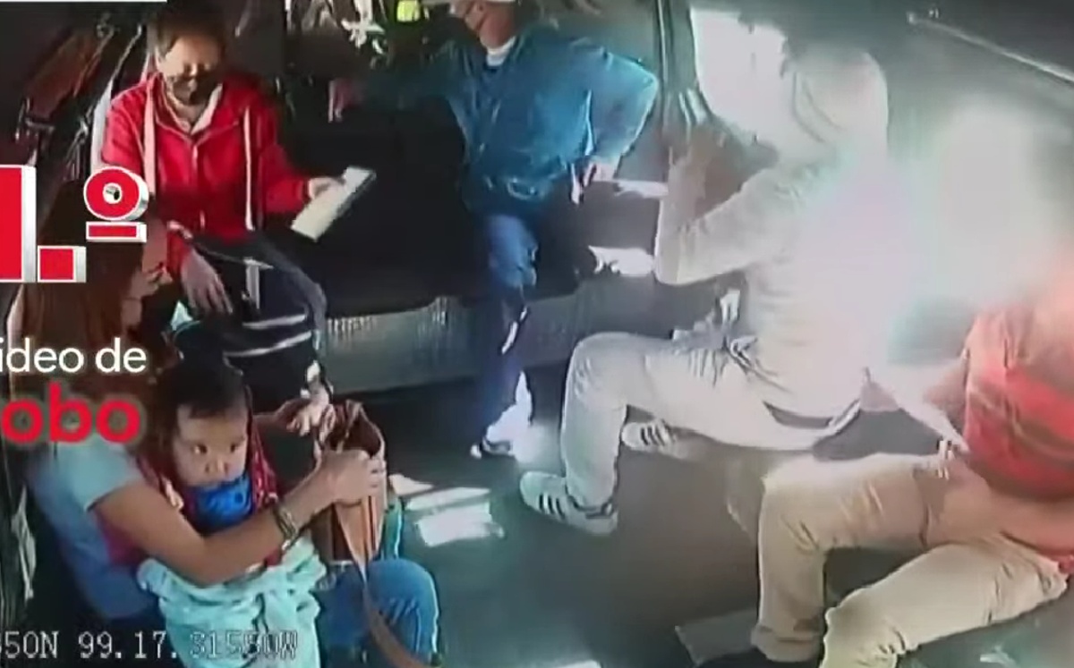 Asalto al transporte público en Edomex /Captura de pantalla