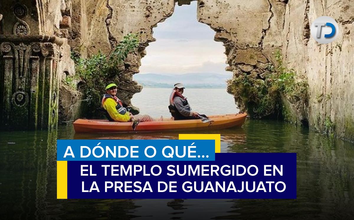 El templo se puede recorrer en kayak cuando el nivel del agua baja