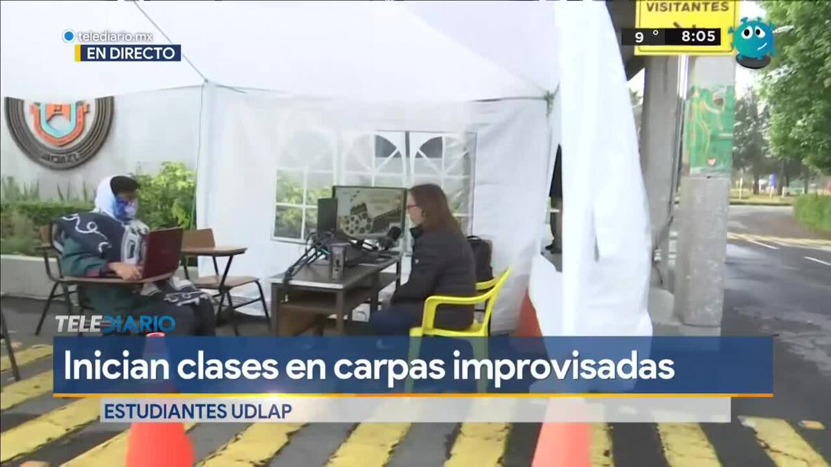 Alumnos de la Udlap siguen recibiendo clases en carpas