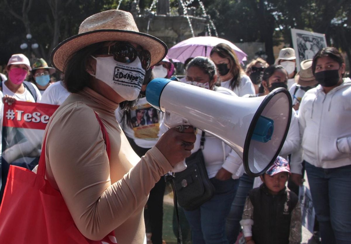 Maria Luisa Nuñez Barojas, activista del Colectivo Voz de los Desaparecios en Puebla / Melanie Torres