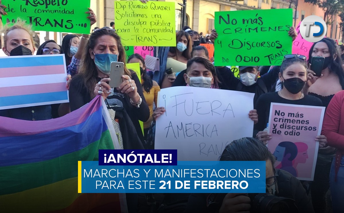 Marchas en la Ciudad de México este 21 de febrero de 2022/ Archivo.