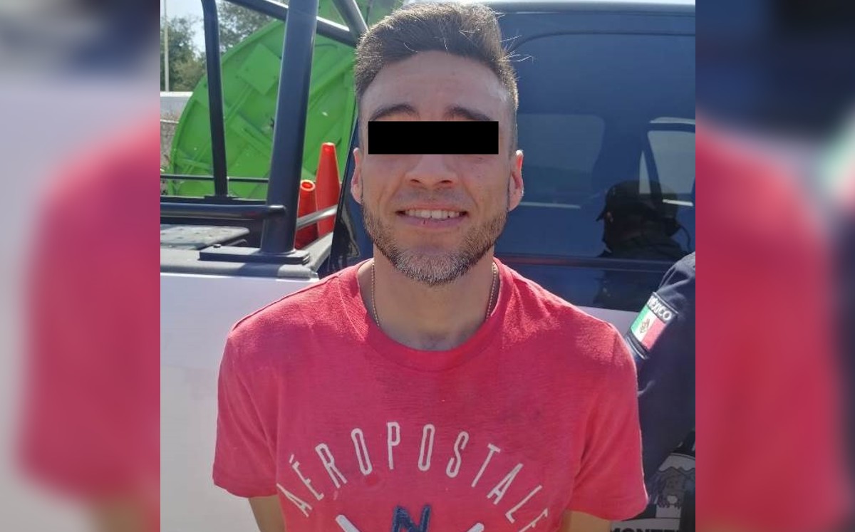 Presunto ladrón detenido en Monterrey. / Especial