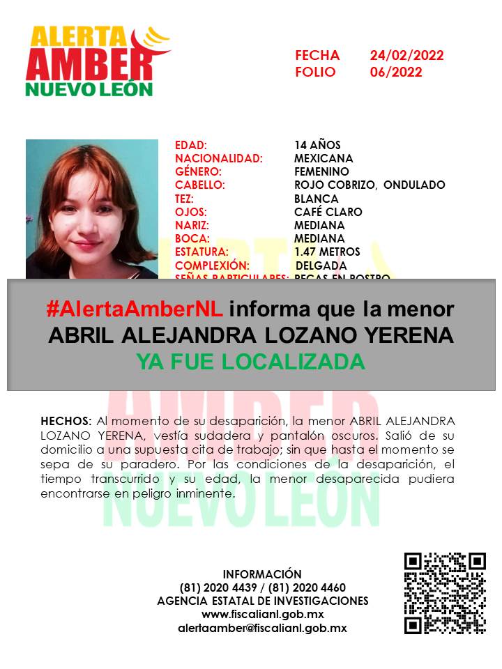 Abril Alejandra, de 14 años, había salido de su casa para acudir a una supuesta cita de trabajo. | Cortesía