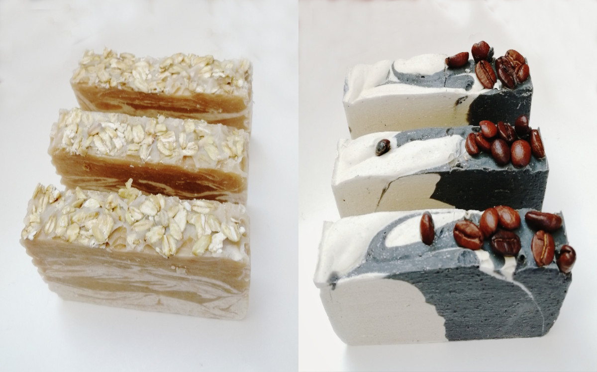 Jabones artesanales de avena y café