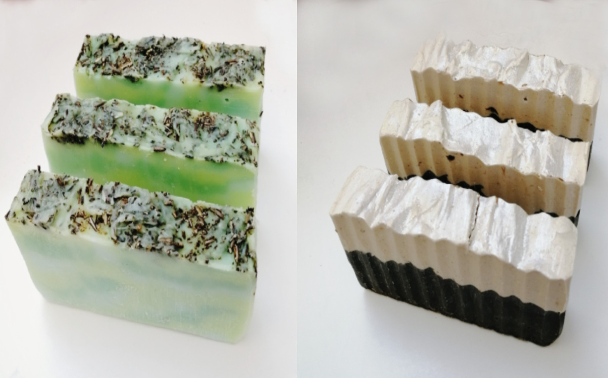 Jabones artesanales de romero y cerveza