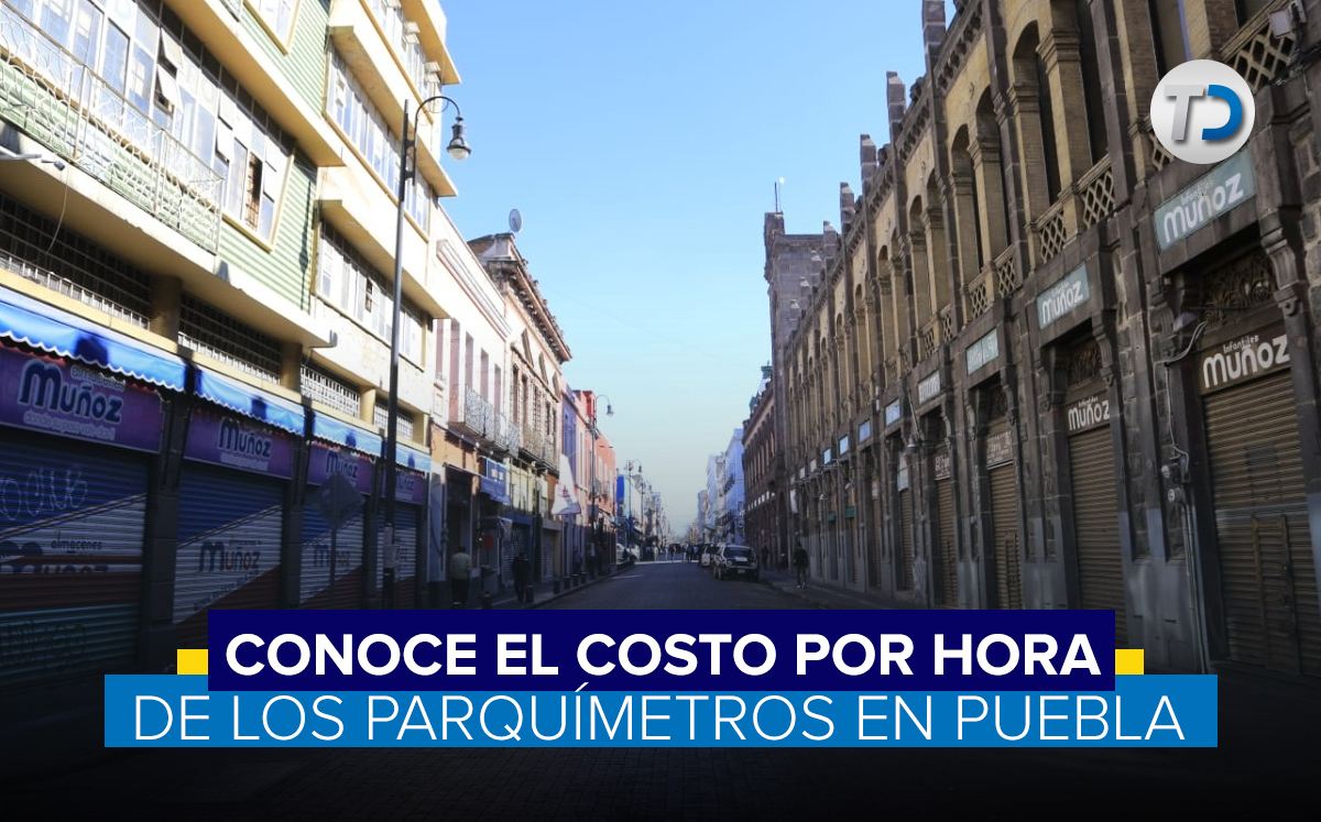 Costos por hora de parquímetros en Puebla