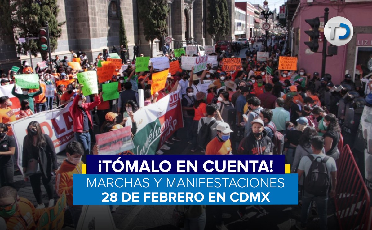 Marchas en la Ciudad de México de este 28 de febrero de 2022/ Archivo